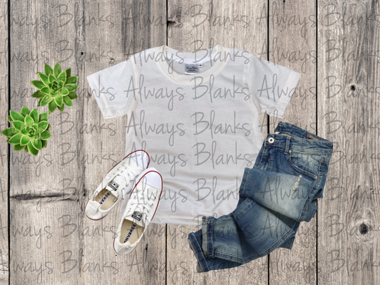 KIDS MOCK UP Cream 100% Short Sleeve Shirt