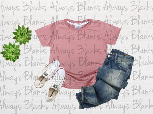 KIDS MOCK UP Rose 100% Short Sleeve Shirt