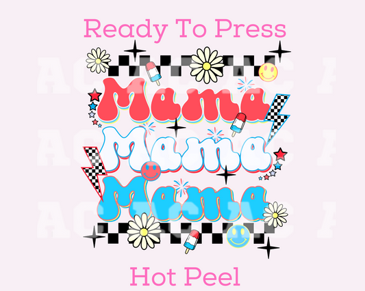 Mama Patriotic DTF TRANSFER or UV DTF STICKER Uv Dtf Sticker