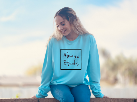 MOCK UP ADULT SKY BLUE SWEATSHIRT