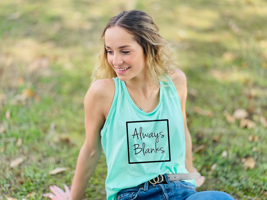 MODEL ADULT MINT RACERBACK TANK