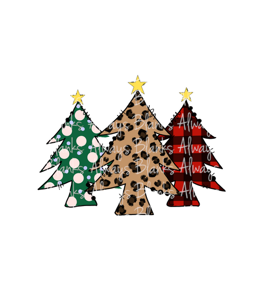 Christmas Tree Trio PNG DESIGN