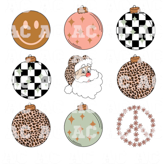 Retro Ornaments DTF TRANSFER