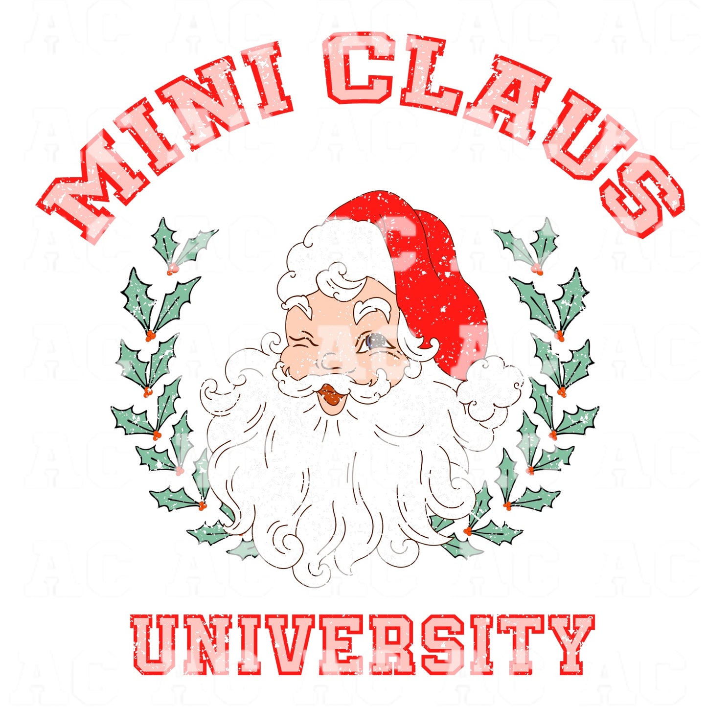 Mini Claus University DTF TRANSFER