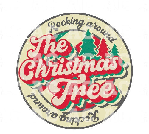 Retro Rocking Around The Christmas Tree DTF TRANSFER