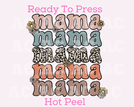 Retro Mama Stacked DTF TRANSFER or UV DTF STICKER DECAL