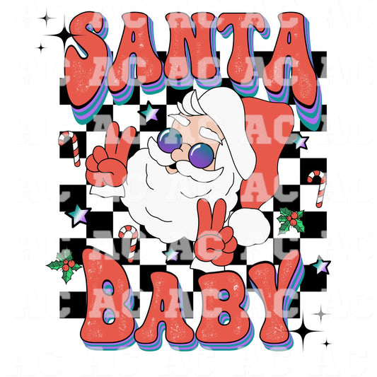 Santa Baby (Black) DTF TRANSFER