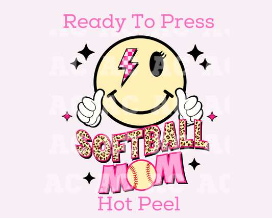 Softball Mom Pink DTF TRANSFER or UV DTF STICKER