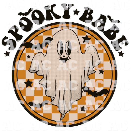 Spooky Babe Ghost DTF TRANSFER