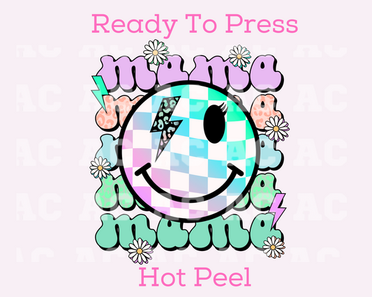 Mama Summer Smiley DTF TRANSFER or UV DTF STICKER