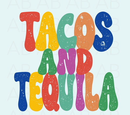 Tacos And Tequila DTF TRANSFER or Uv Dtf Sticker