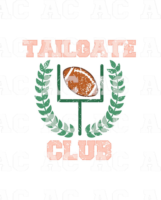 Tailgate Club Distressed DTF TRANSFER or UV DTF STICKER DECAL