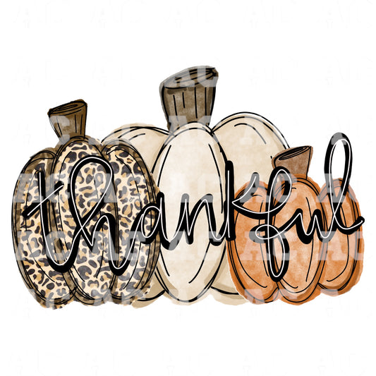 Thankful Pumpkins DTF TRANSFER or UV DTF STICKER DECAL
