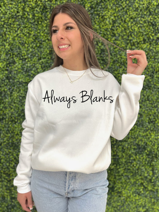 MODEL MOCK UP ADULT White Fleece Sweatshirt