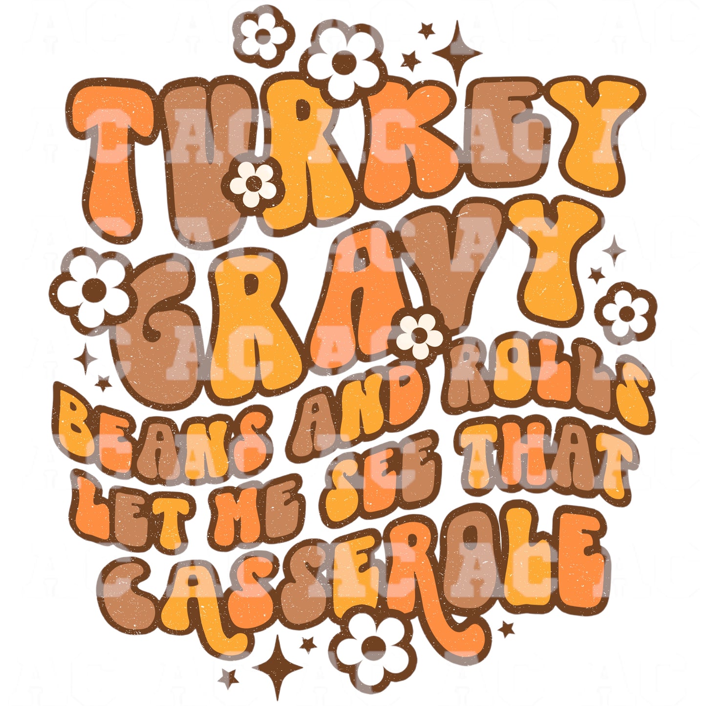 Turkey Gravy Casserole DTF TRANSFER