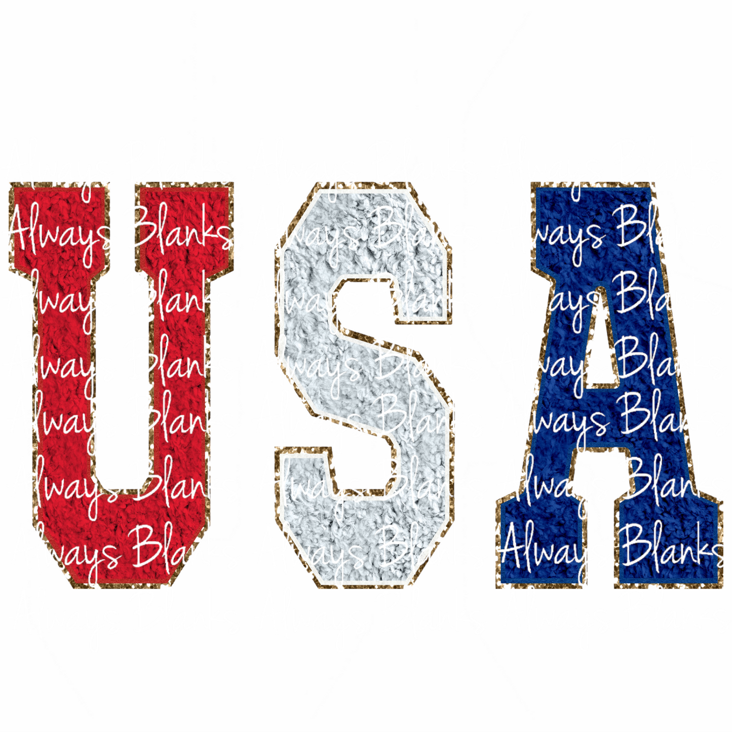 USA Chenille Letters