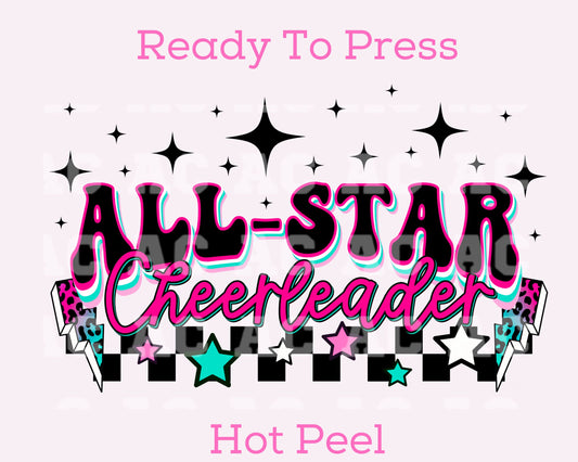 All-Star Cheerleader DTF TRANSFER or UV DTF STICKER