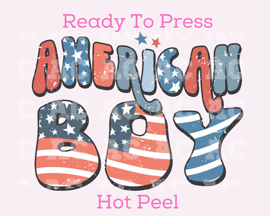 American Boy DTF TRANSFER or UV DTF STICKER