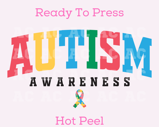 Autism Varsity (Black) DTF TRANSFER or Uv Dtf Sticker