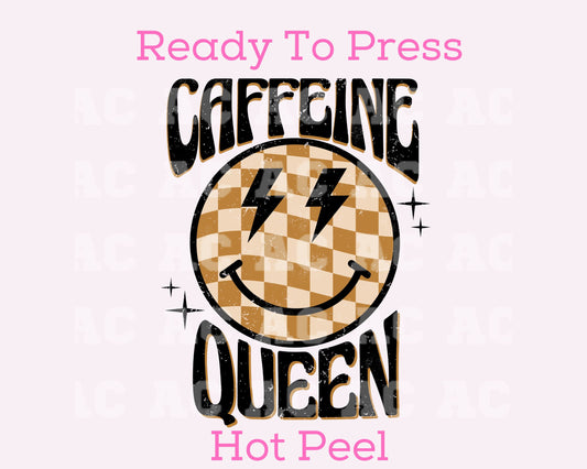 Caffeine Queen DTF TRANSFER or UV DTF STICKER DECAL