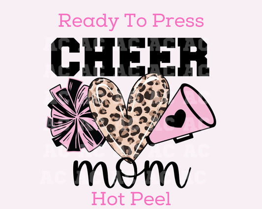 Cheer Mom (Pink) DTF TRANSFER or UV DTF STICKER
