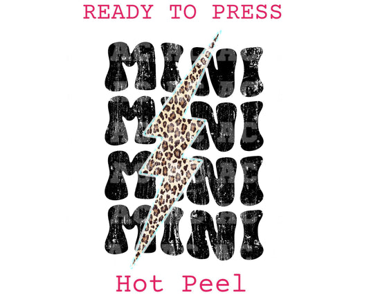 Mini Leopard Lightning DTF TRANSFER or UV DTF STICKER DECAL