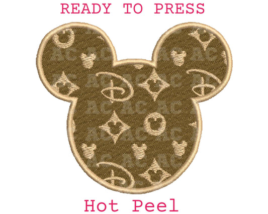 Faux Embroidery Mickey Disney DTF TRANSFER