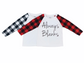 100% POLYESTER SUBLIMATION KIDS PLAID LONG SLEEVE