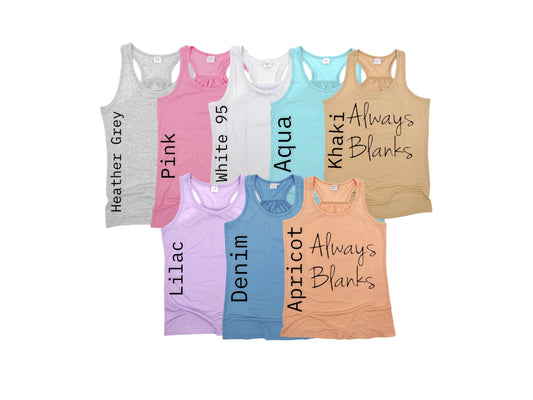 95% POLY ADULT SUBLIMATION RACERBACK TANK TOP