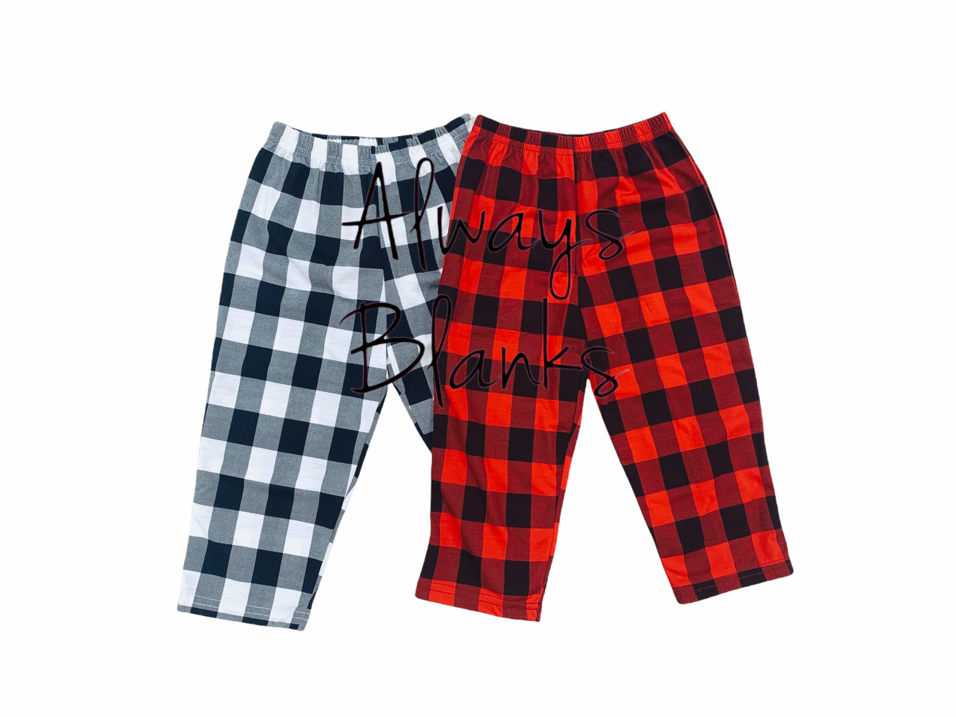 100 POLYESTER SUBLIMATION KIDS PLAID PANTS AlwaysBlanks