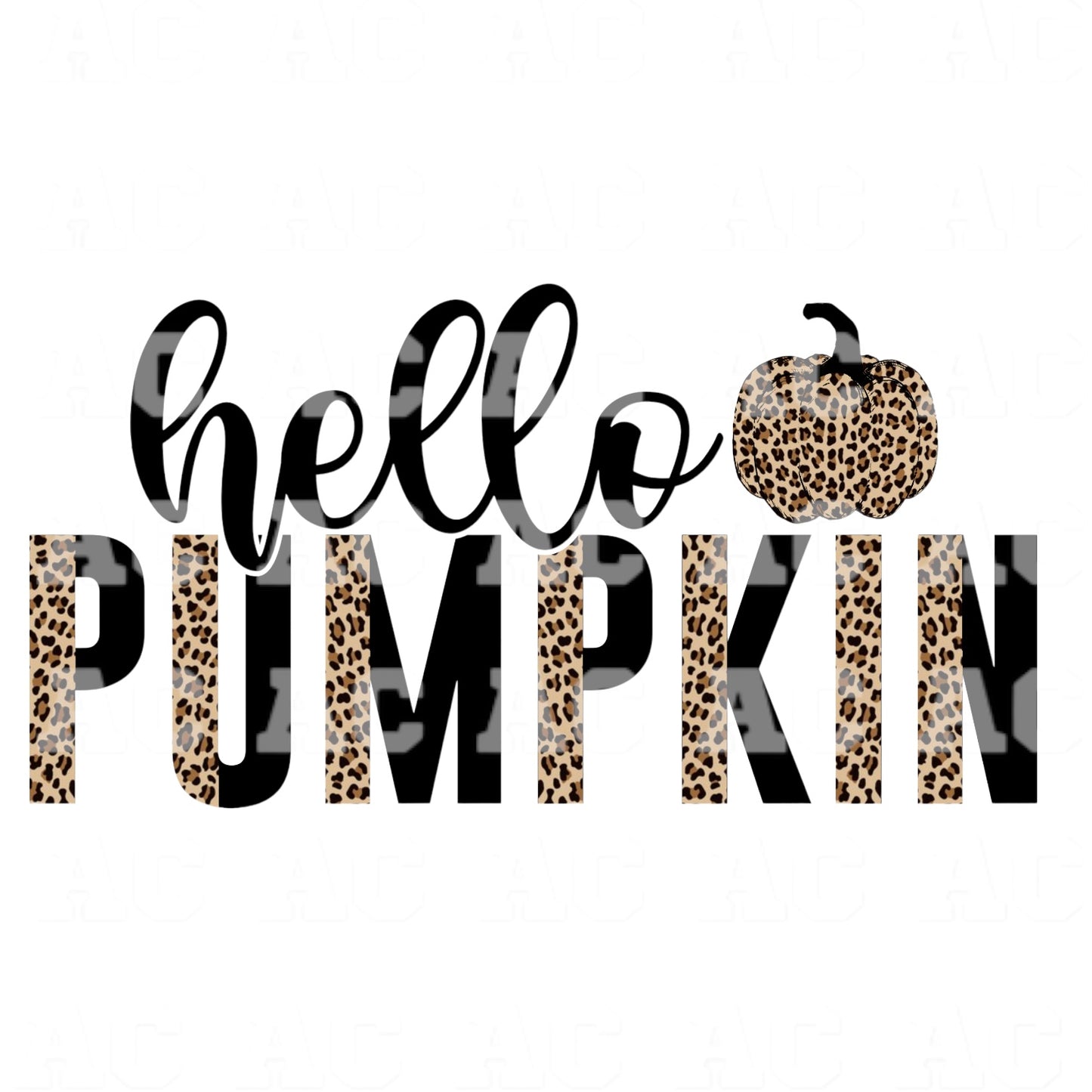 Leopard Hello Pumpkin DTF TRANSFER