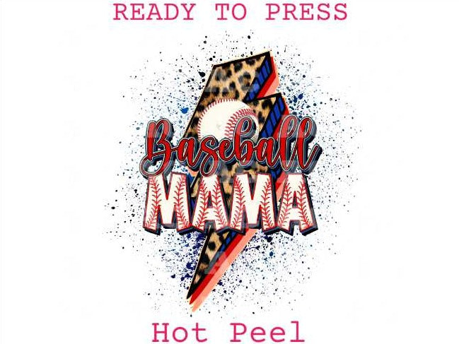 Baseball Mama Bolt DTF TRANSFER