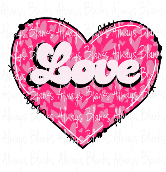 LOVE HEART VALENTINE'S DAY PNG DESIGN