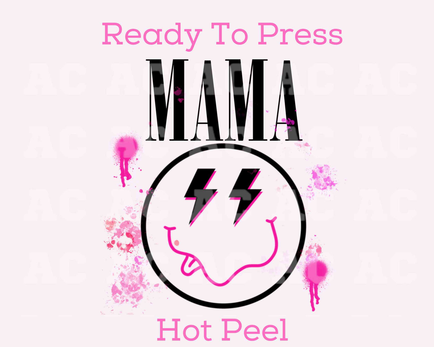 Pink Mama Smiley DTF TRANSFER