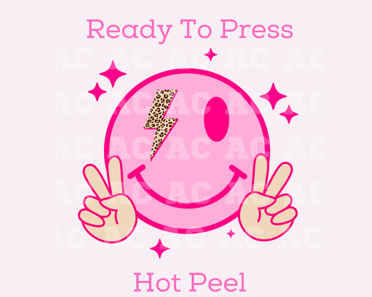 Overstimulated Mom Smiley DTF TRANSFER or UV DTF STICKER DECAL