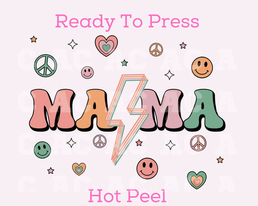 Pastel Mama DTF TRANSFER or UV DTF STICKER DECAL