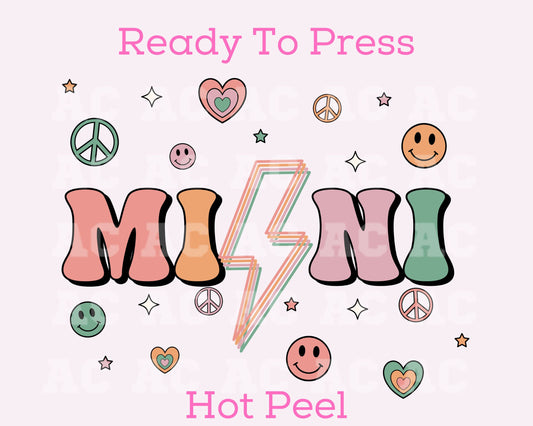 Pastel Mini DTF TRANSFER or UV DTF STICKER DECAL