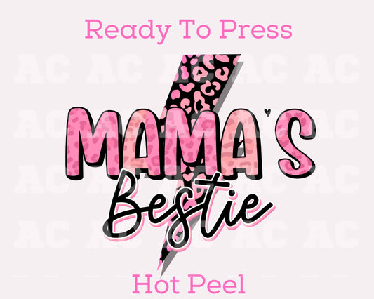 Mama's Bestie DTF TRANSFER or UV DTF STICKER DECAL