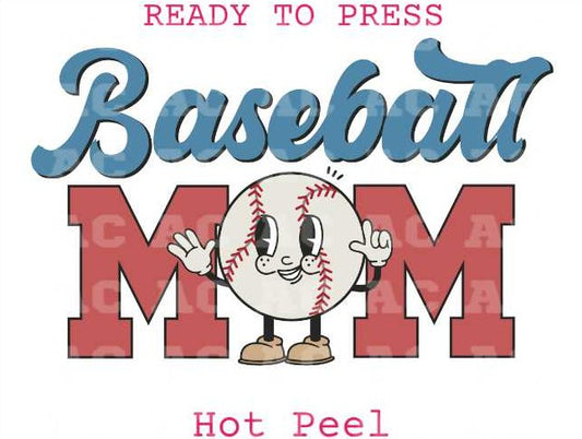 Baseball Mom Retro (Distressed) DTF TRANSFER or UV DTF STICKER