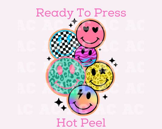 Retro Smiley DTF TRANSFER