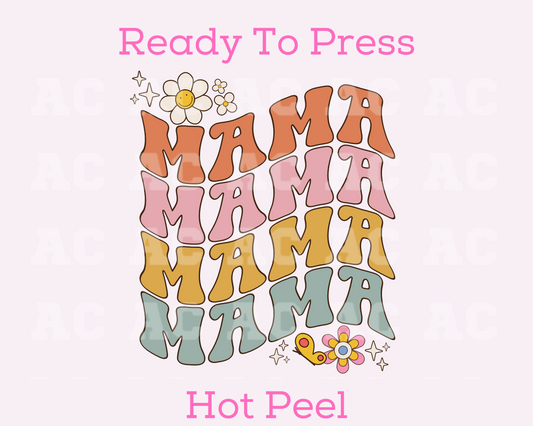 Retro Mama DTF TRANSFER or UV DTF STICKER DECAL