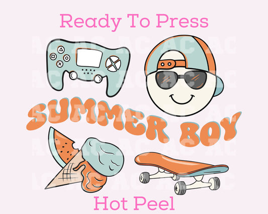 Summer Boy DTF TRANSFER or UV DTF STICKER